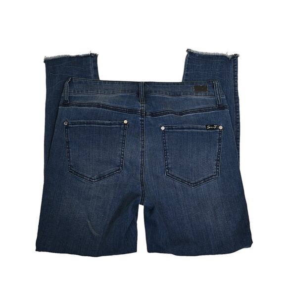 Seven7 Premium Womens 12 Skinny Distressed Raw Hem Jeans - Picture 5 of 11